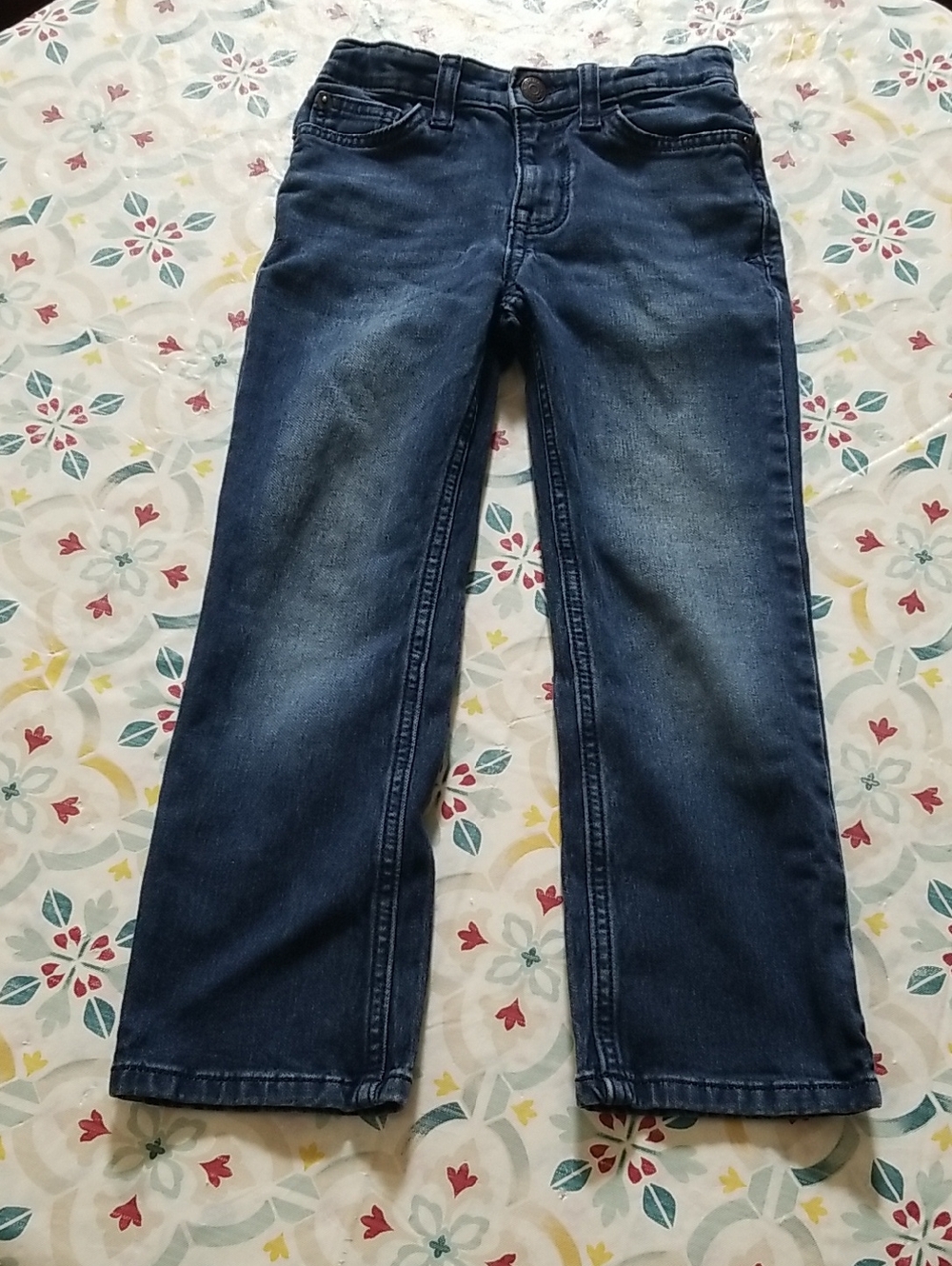 Cat & Jack Kid's Stretch Dark Blue Jeans - Size 6